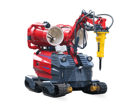 Four-wheel Drive Demolition and Fire-fighting Robot